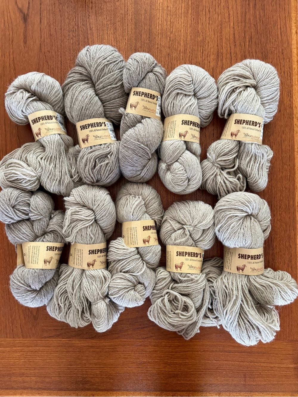 10 Skeins Shepherd’s Own Undyed Wool Yarn Sheepown Beige